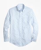 Brooks Brothers Regent Fit Stripe With Anchors Sport Shirt