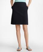 Brooks Brothers Stretch-cotton Jacquard A-line Skirt
