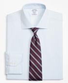 Brooks Brothers Men's Stretch Slim Fitted Dress Shirt, Non-iron Royal Oxford Small Windowpane