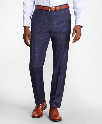 Brooks Brothers Brooksgate Regent-fit Windowpane Wool Twill Suit Pants