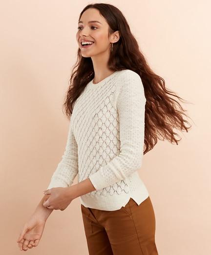 Brooks Brothers Diamond Pointelle Sweater