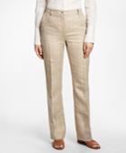 Brooks Brothers Women's Plaid High-waisted Wool-linen Pants