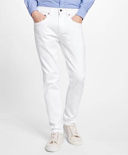 Brooks Brothers 116 Slim Fit White Denim Jeans
