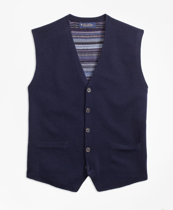 Brooks Brothers Men's Merino Wool Fair Isle Waistcoat