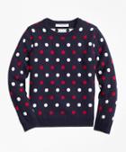 Brooks Brothers Cotton Mini Polka Dot Sweater