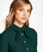 Brooks Brothers Women's Houndstooth Crepe Blouse
