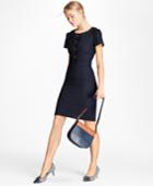 Brooks Brothers Women's Ruffle-trimmed Stretch-wool Sheath Dress