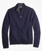 Brooks Brothers Wool And Cashmere Full-zip Sweater