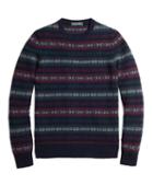 Brooks Brothers Cashmere Fair Isle Crewneck Sweater