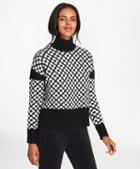 Brooks Brothers Geometric Jacquard Lambswool Turtleneck Sweater