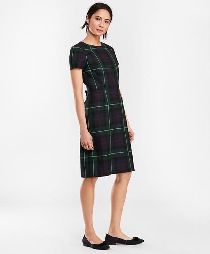 Brooks Brothers Tartan Wool Twill A-line Dress