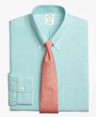 Brooks Brothers Men's Non-iron Extra Slim Fit Dobby Candy Stripe Dress Shirt