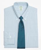 Brooks Brothers Men's Non-iron Extra Slim Fit Framed Double Stripe Dress Shirt