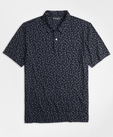 Brooks Brothers Slim Fit Floral Indigo Polo Shirt