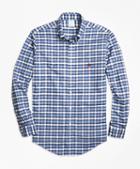 Brooks Brothers Non-iron Milano Fit Heathered Check  Sport Shirt