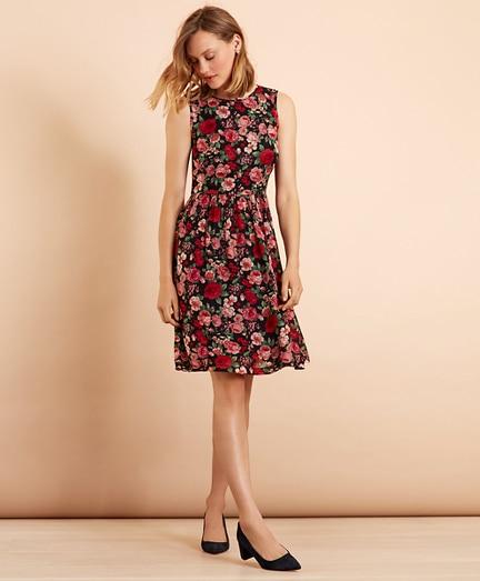 Brooks Brothers Floral-print Chiffon Dress