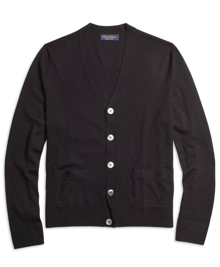 Brooks Brothers Men's Saxxon Wool Cardigan