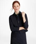 Brooks Brothers Stretch-cotton Jacquard Cropped Jacket