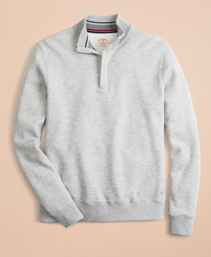 Brooks Brothers Men's Pique Fleece Half-zip