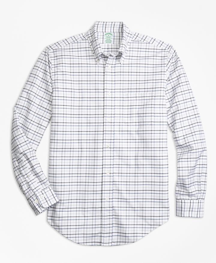 Brooks Brothers Men's Milano Fit Oxford Multi-check Sport Shirt