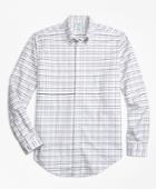Brooks Brothers Men's Milano Fit Oxford Multi-check Sport Shirt