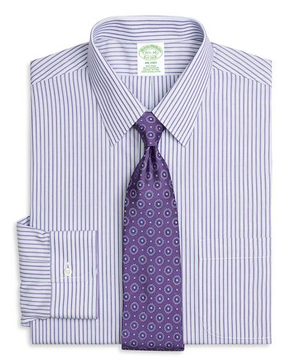 Brooks Brothers Non-iron Milano Fit Alternating Split Stripe Dress Shirt