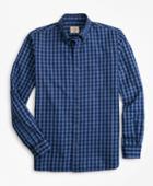Brooks Brothers Men's Indigo-dyed Gingham Twill Sport Shirt