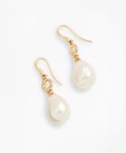 Brooks Brothers Baroque Glass Pearl Drop Earrings