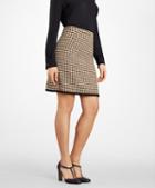 Brooks Brothers Checked Tweed A-line Skirt