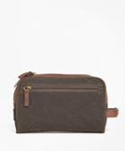 Brooks Brothers Waxed Canvas & Leather Dopp Kit