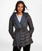 Brooks Brothers Women's Reversible Water-repellent Down-filled Wrap Coat