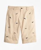 Brooks Brothers Washed Cotton Stretch Embroidered Chino Shorts