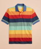 Brooks Brothers Gradient-stripe Pique Polo Shirt