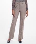 Brooks Brothers Women's Flared Twill Houndstooth Trousers