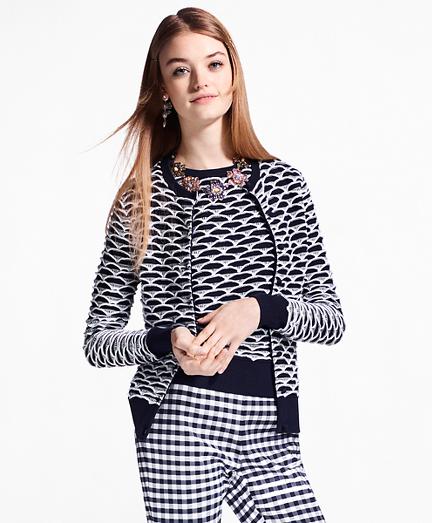 Brooks Brothers Geometric Cotton Cardigan