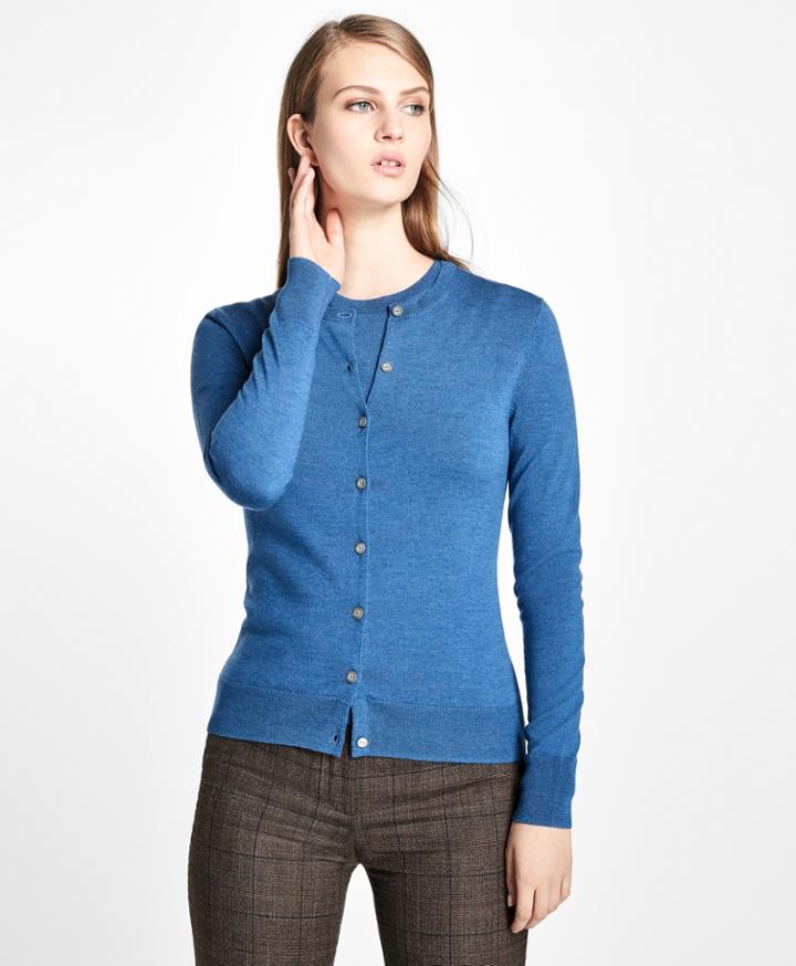 Brooks Brothers Women's Long-sleeve Saxxon Wool Cardigan