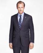 Brooks Brothers Men's Madison Fit Saxxon Wool Charcoal Blue Stripe 1818 Suit