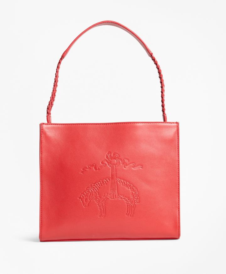 Brooks Brothers Women's Golden Fleece-embossed Leather Handbag