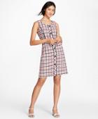 Brooks Brothers Checked Cotton-blend Boucle Dress