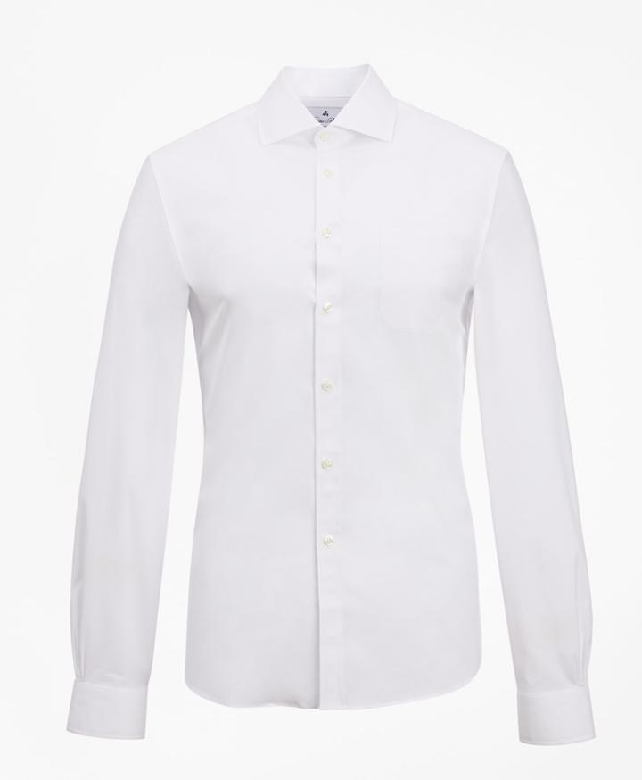 Brooks Brothers Men's Soho Extra-slim Fit Dress Shirt, Performance Non-iron With Coolmax, English Spread Collar Twill