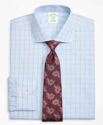 Brooks Brothers Milano Slim-fit Dress Shirt, Non-iron Plaid Overcheck