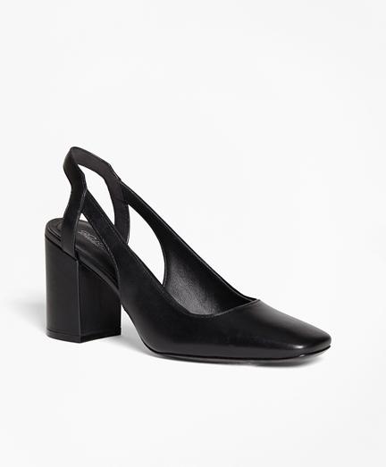 Brooks Brothers Square-toe Slingback Pumps