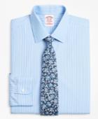 Brooks Brothers Men's Stretch Traditional Relaxed-fit, Non-iron Ground Stripe