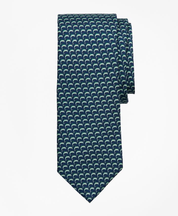 Brooks Brothers Men's Dolphin Print Tie