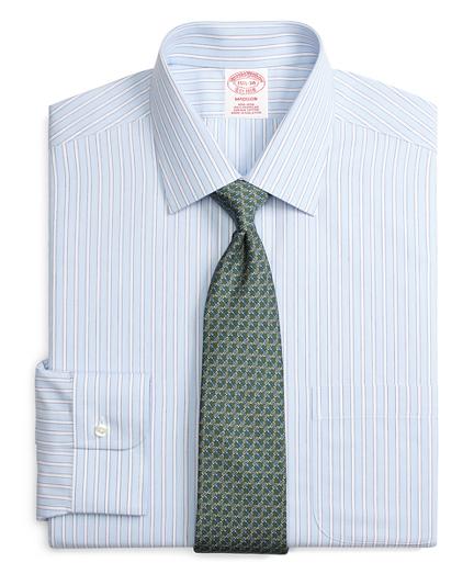 Brooks Brothers Non-iron Madison Fit Ground Stripe Dress Shirt