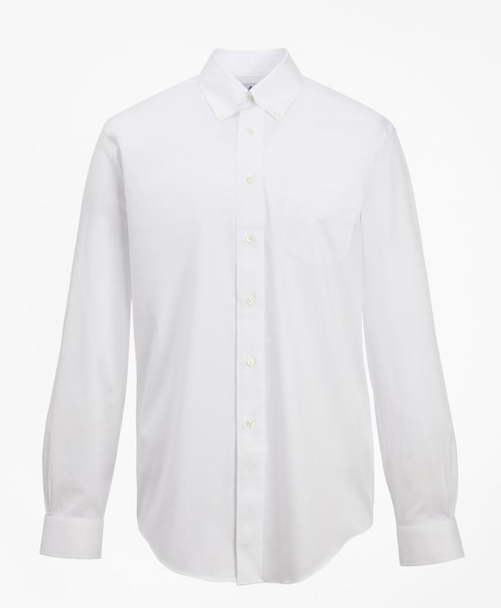 Brooks Brothers Men's Regular Fit Classic-fit Dress Shirt, Performance Non-iron With Coolmax, Button-down Collar Broadcloth