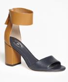 Brooks Brothers Color-block Ankle-strap Stacked-heel Sandals
