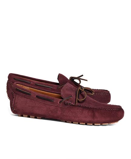 Brooks Brothers Suede Tie Driving Moccasins