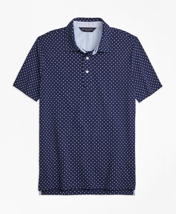 Brooks Brothers Slim Fit Mini-floral-print Pique Polo Shirt