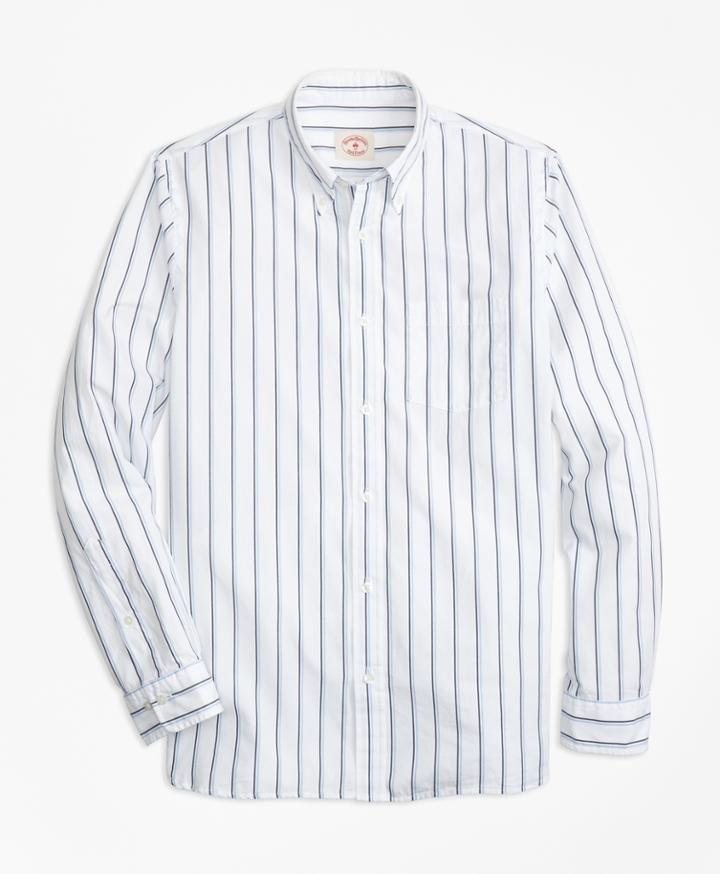 Brooks Brothers Men's Double-stripe Broadcloth Sport Shirt
